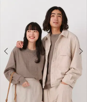 GLOBAL WORK 멜티 크루넥 풀오버 그레이지 XL