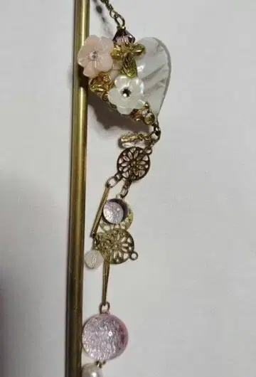 시미즈자카 유리관 헤어콤 화이트 하트 [A만] teftef