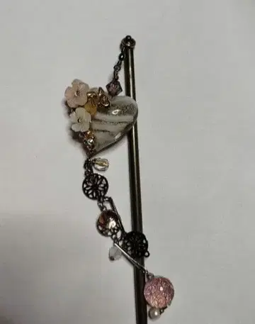 시미즈자카 유리관 헤어콤 화이트 하트 [ B만 ] teftef