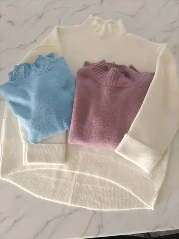 지나시스 외 파스텔 컬러 니트 3점 묶음 판매
