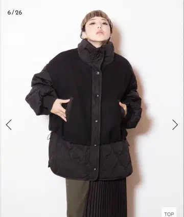 OSMOSIS 퀼팅 레이어드 숏코트