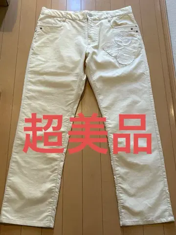 댄스 위드 드래곤 벨로아 팬츠 자수 로고 포함