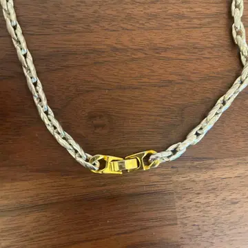 소와리 뜨개질 디자인 목걸이 실버 골드