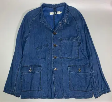 인디고 린넨 커버올 OMNIGOD 자켓 사이즈 2