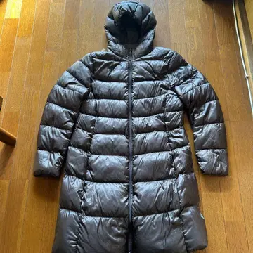UNIQLO 후드 부착 롱 다운 자켓 XL 다크 브라운 여성용