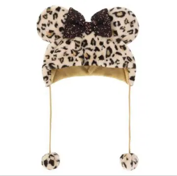 디즈니 레오파드 무늬 미니 팬캡 브라운