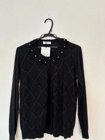 INGEBORG 비즈 장식 블랙 가디건 사이즈 11