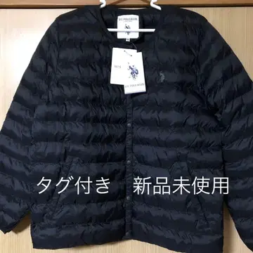 택 포함 새상품 U.S. POLOASSN. 다운 자켓 노카라 LL 블랙