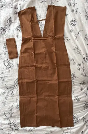 Bab 오버롤 스커트 벨트 포함 브라운