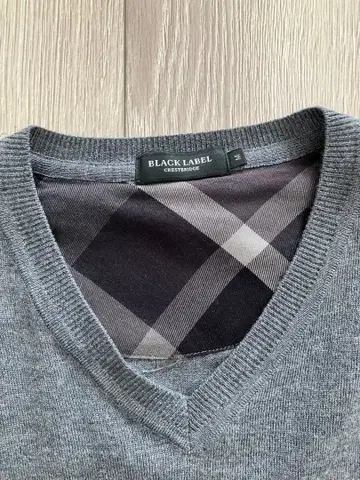 BLACK LABEL 그레이 V넥 스웨터 M