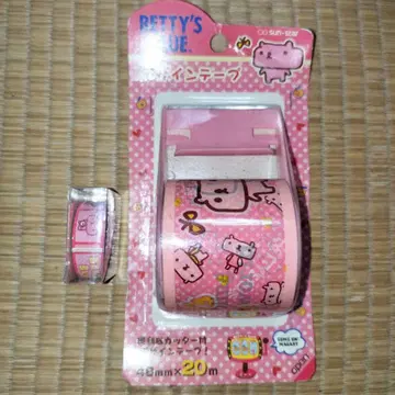 BETTY'S BLUE 디자인 테이프 헤이세이 레트로 레어 베티즈 블루