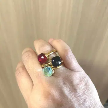 미사용 보석 반지 골드 약 13호 3개 세트