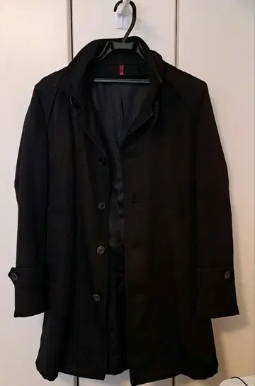 남성용 비즈니스 블랙 코트