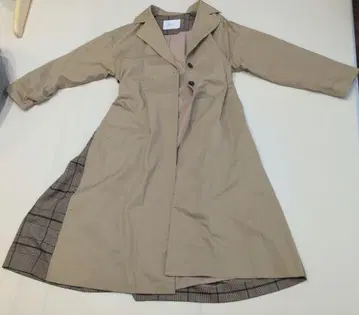 ECLIN 백 플리츠 트렌치 롱 코트