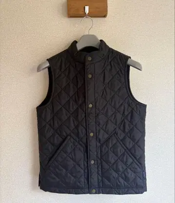 CROCODILE 퀼팅 베스트 L 블랙 충전솜 폴리에스테르