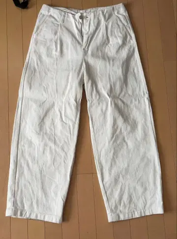 fuv. tokyo 화이트 와이드 데님 팬츠