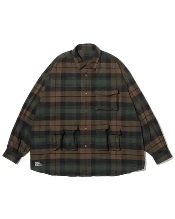 프레쉬 서비스 FLANNEL CHECK MULTI POCKET 새상품