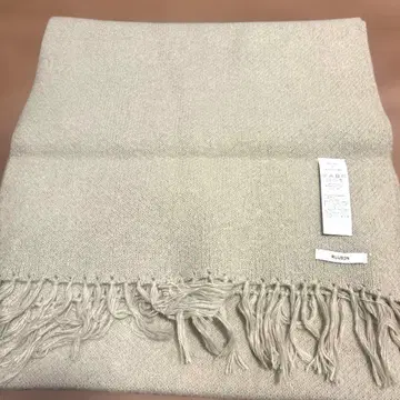 RUUBON 베이지 스톨 프린지 부착