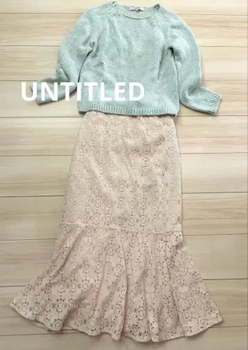 세트 코디 판매 UNTITLED 니트 GU 레이스 롱 스커트 고급