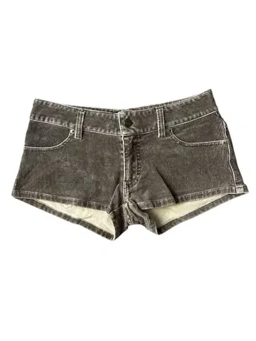 로우라이즈 브라운 코듀로이 숏팬츠 y2k 헤이세이 갸루 그런지