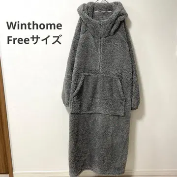 Whithome 후드 부착 착용 담요 룸웨어