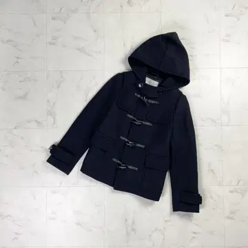 유나이티드 애로우즈 더플 코트 후드 멜톤 숏 기장 블랙 S*LD5