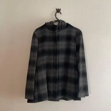 [쿠미쿄쿠] 체크 플리스 자켓