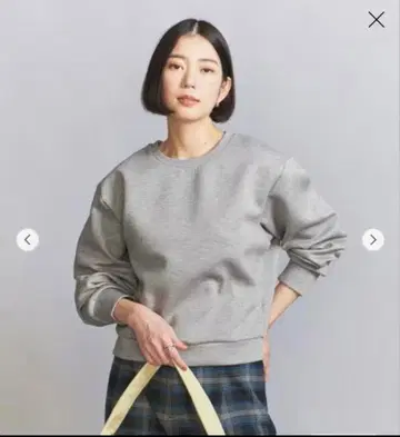 BEAUTY&YOUTH 라메 종이상자 크루넥 상의