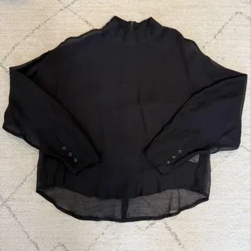 Knuth Marf 시스루 블랙 블라우스