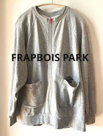 [레어] FRAPBOIS PARK 맨투맨 원단 노카라 집업 블루종