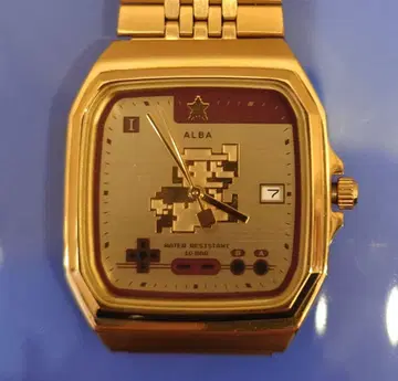 ALBA 슈퍼 마리오 손목시계 골드