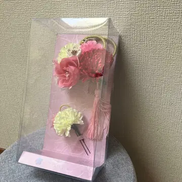 꽃 장식 세트 ( 핑크 화이트 레드 )