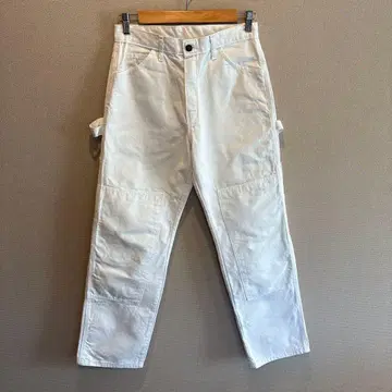 Dickies 화이트 페인터 팬츠 더블니