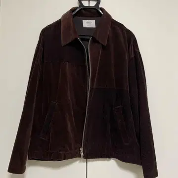 STUDIOUS 벨로아 콤비 지퍼 블루종