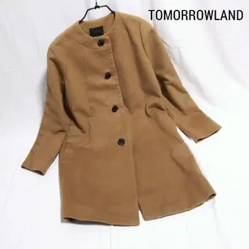 TOMORROWLAND 투모로우랜드 코트 노카라 코트 캐시미어 혼방