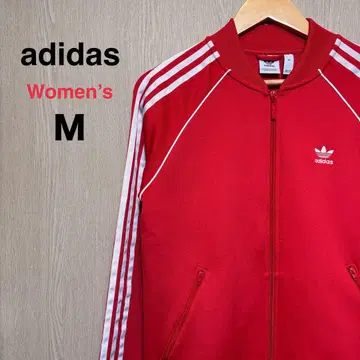 아디다스 오리지널 트랙 자켓 여성용 M 레드 자수 로고