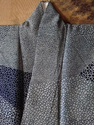 본 네이비 나염 사토 아키토 기모노