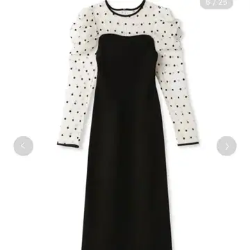 FRAYI.D 프레이 아이디 니트 원피스 블랙 도트 패턴