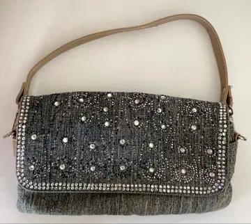 데님 비쥬 숄더백