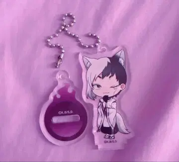 Dr.STONE 아사기리 겐 백귀야행 트레이딩 받침대 포함 아크릴 키링