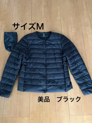 [ 새상품급 ] 유니클로 울트라 라이트 다운 자켓 블랙 노카라