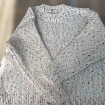 DEL LEY 니트 스웨터 화이트 멀티 컬러