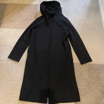 코디건 블랙 간절기 아우터 롱