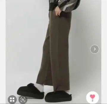 니코앤드 nikoand 매끄러운 터치 니트 팬츠 브라운