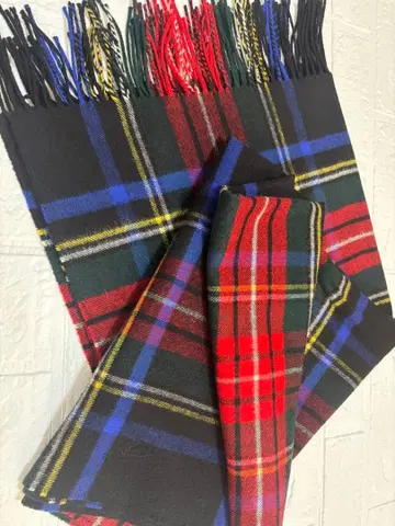 Johnstons 타탄 체크 대형 스톨