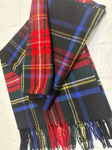 Johnstons 타탄 체크 대형 스톨