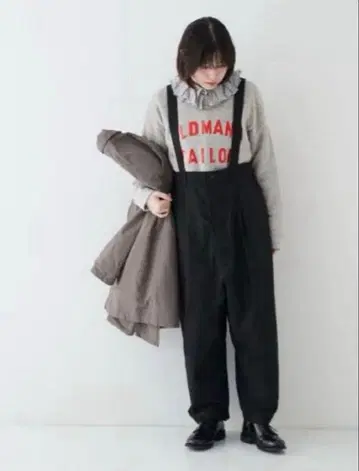 코튼 몰스킨 서스펜더 팬츠 nest Robe