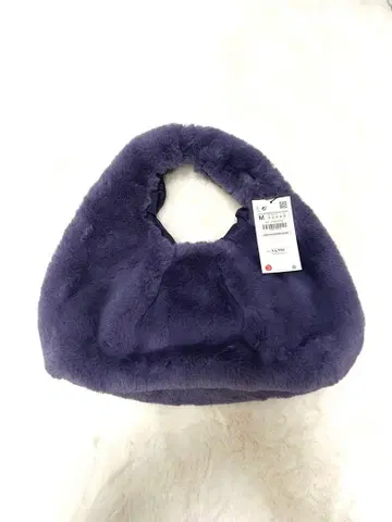 미사용 새상품! 자라! 퍼플 퍼 핸드백