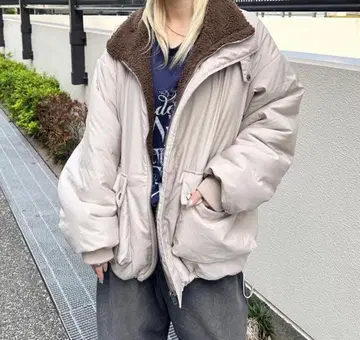 sedacle 빅 실루엣 나일론 포켓 보아 블루종