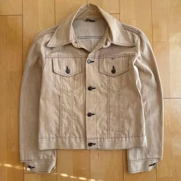 유로 빈티지 70s 라지 칼라 워크 자켓 G 자켓형 베이지